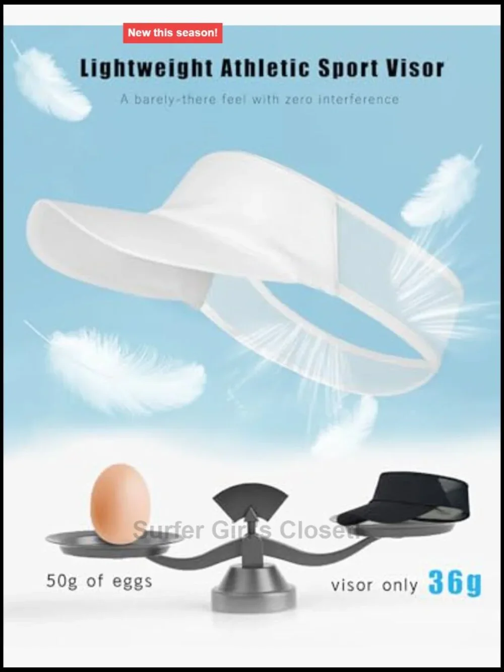 Sports Sun Visor with UPF 50+ Cooling Stretchy Fit for Women Men